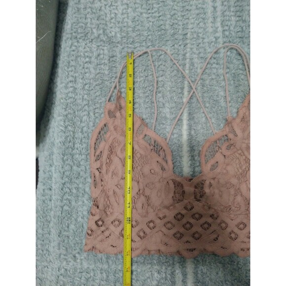 Free People Embroidered Lace Top Blush Small Feminine Boho Cottagecore - Picture 5 of 7
